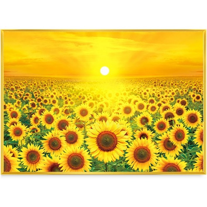 디데코 돈들어오는 황금 빛 해바라기 그림 액자 거실 현관 풍수 집들이 개업 선물 인테리어 금전운 골드 액자