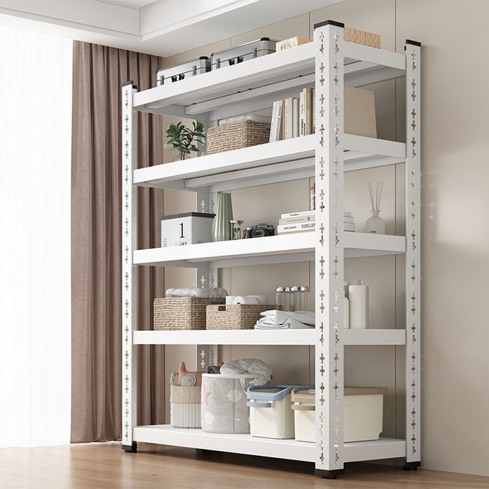 선반 철제선반 베란다 수납선반 전자레인지 선반 주방선반, 흰색, 4단