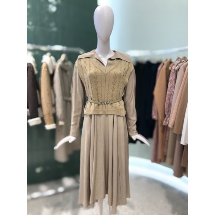 백화점 듀엘 니트베스트레이어드원피스 L241PSE012 317688