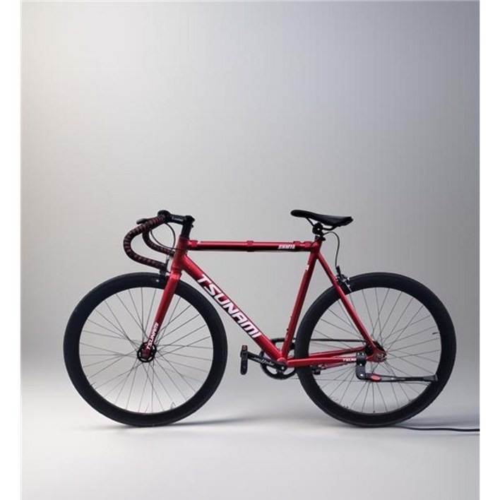 쓰나미 픽시 자전거 레드 와인 SNM100 전후방브레이크포함, SIZE M, 1개, 165cm