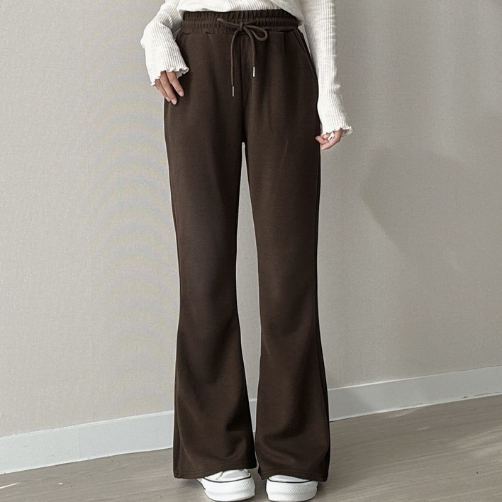 파츠 여성 부츠컷 밴딩 트레이닝 바지