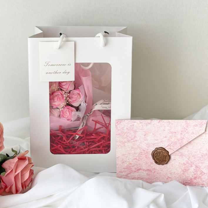 온리온라인 꽃다발 예쁜 편지지 세트