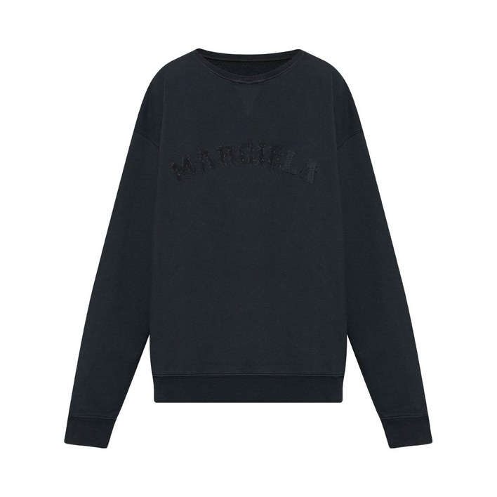 메종 마르지엘라 로고 자수 스웨트셔츠