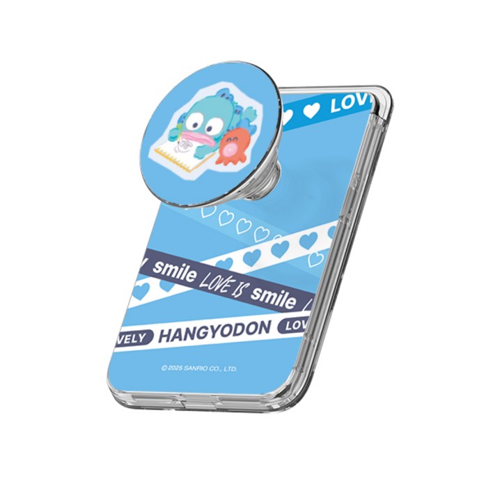 산리오 글로시 스마트톡 마그네틱 카드지갑 거치대 맥세이프 호환, 1개, LOVE라인한교동