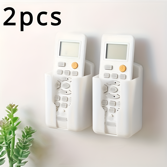 무타공 휴대폰 리모컨 수납함 다용도 에어컨 TV 휴대폰 리모컨 벽걸이 정리함 2P세트