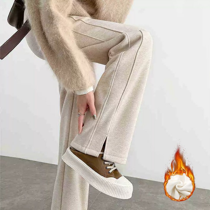 오스틱니 여성용 초특가 가을겨울용 슬림핏 와이드 팬츠