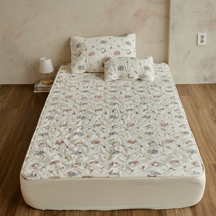 돗투돗 먼지없는 알러지케어 방수 침대 패드, 1개, 우주탐험