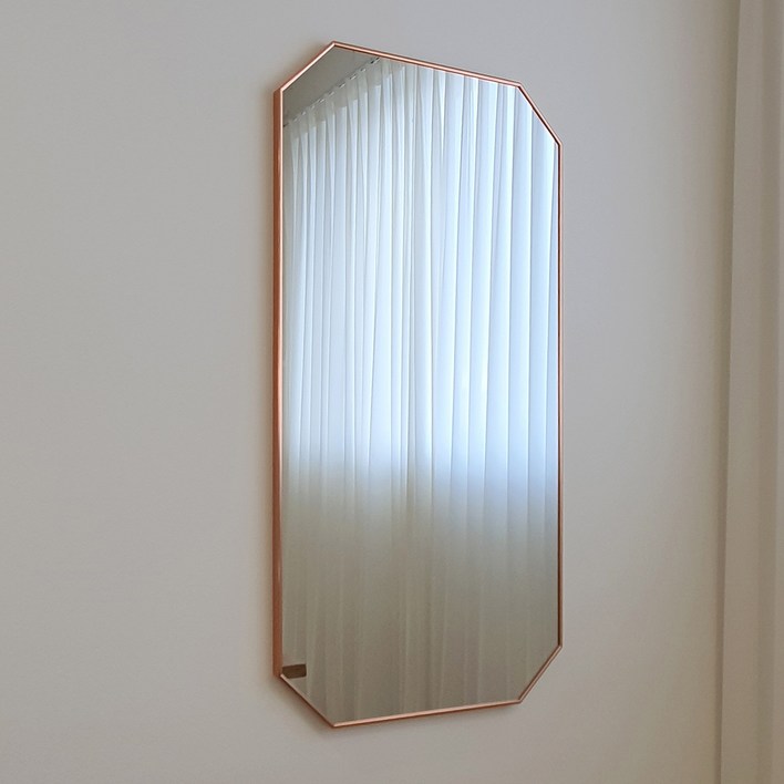 [브래그디자인] 무료배송 600x1200 팔각 거울, 3. 로즈골드 샤워실거울