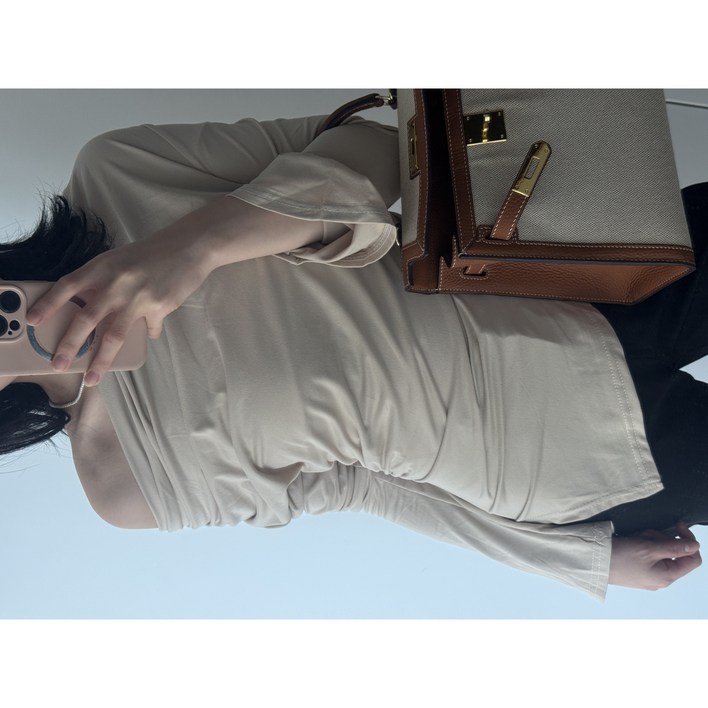 아누아비레 여리셔링 긴팔 티셔츠 블라우스 슬림핏