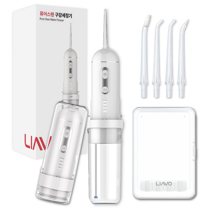 치과의사 추천 퓨어스텐 휴대용 무선 구강세정기 물치실 치아 칫솔 팁케이스 사은품 증정