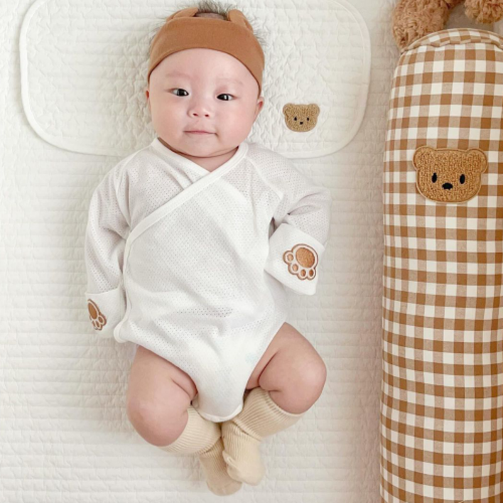 베베곰 신생아 메쉬 배냇수트