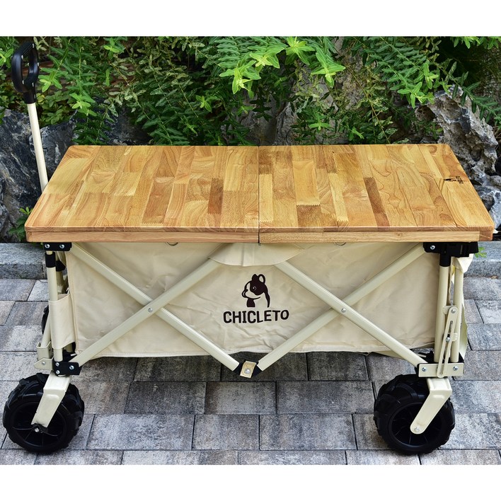 CHICLETO 시크레토 프리미엄 웨건용 목재 상판 테이블