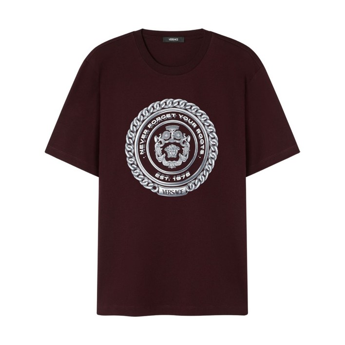 베르사체 체인 크레스트 티셔츠