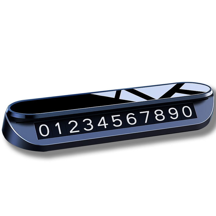 라모네트 메탈 강력고정 야광 안심 주차번호판, 1개, 유광 블랙