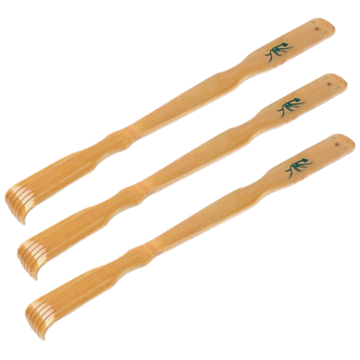 본라이프 대나무 난초 효자손 A급 등긁게 효도손 아버지 할머니 어버이 선물 등긁개, 3개