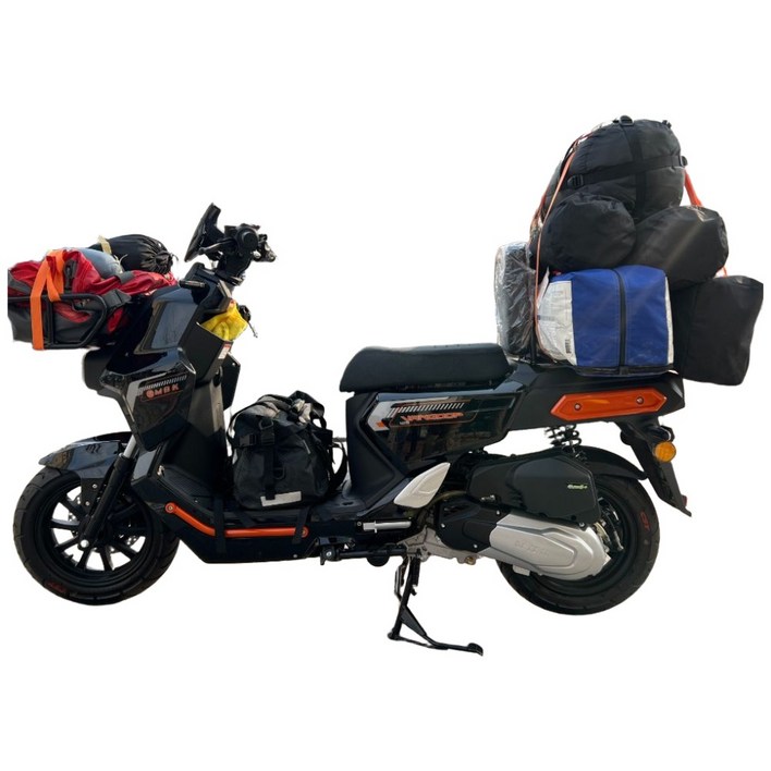 벤쿱 26년식 125cc 모토캠핑 오토바이 캠핑 스쿠터 짐 적재 출퇴근 배달용, 블랙, 벤쿱 26년식