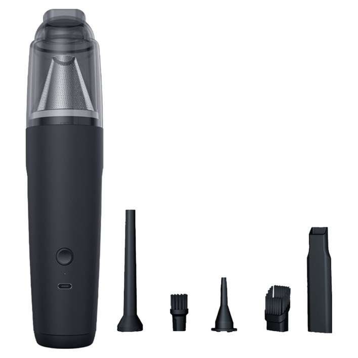 SmartGo 무선 2in1 핸디 청소기 휴대식 청소기 차량 가정 겸용 미니 청소기 흡입  에어건 2in1, 블랙
