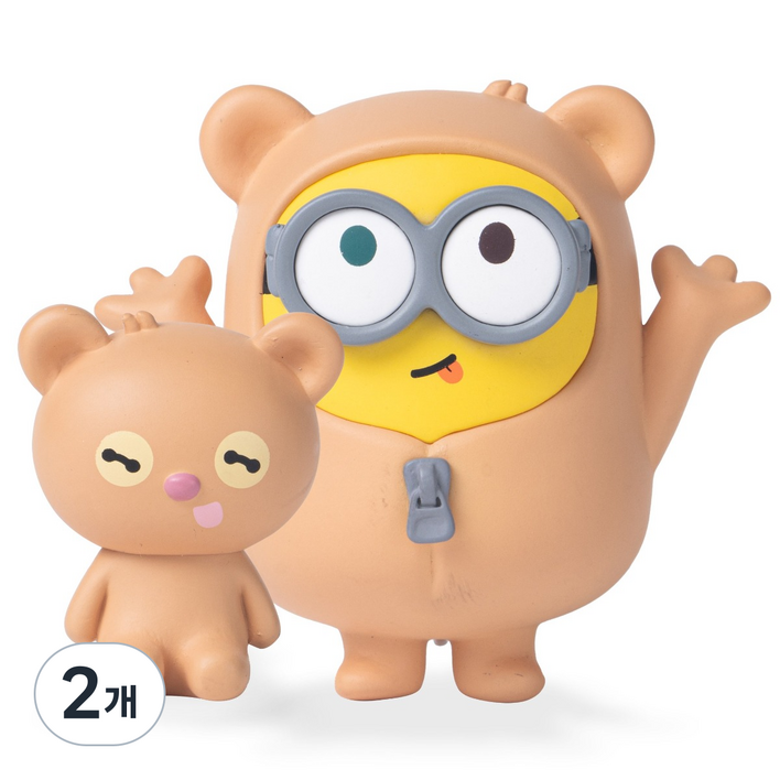 유니버셜 미니언즈 곰돌이 밥앤팀 차량용방향제 송풍구형 피규어 디퓨져 새차선물 귀여운방향제 캐릭터 차꾸, 2개, 아로마틱 시프레