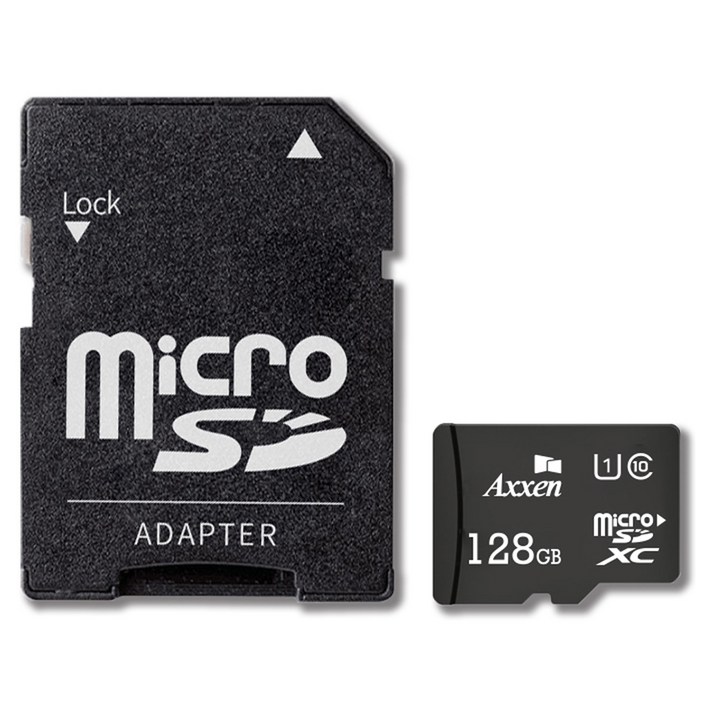 액센 프리미엄 마이크로 SD카드 어댑터 세트 MSD22, 128GB, 1개