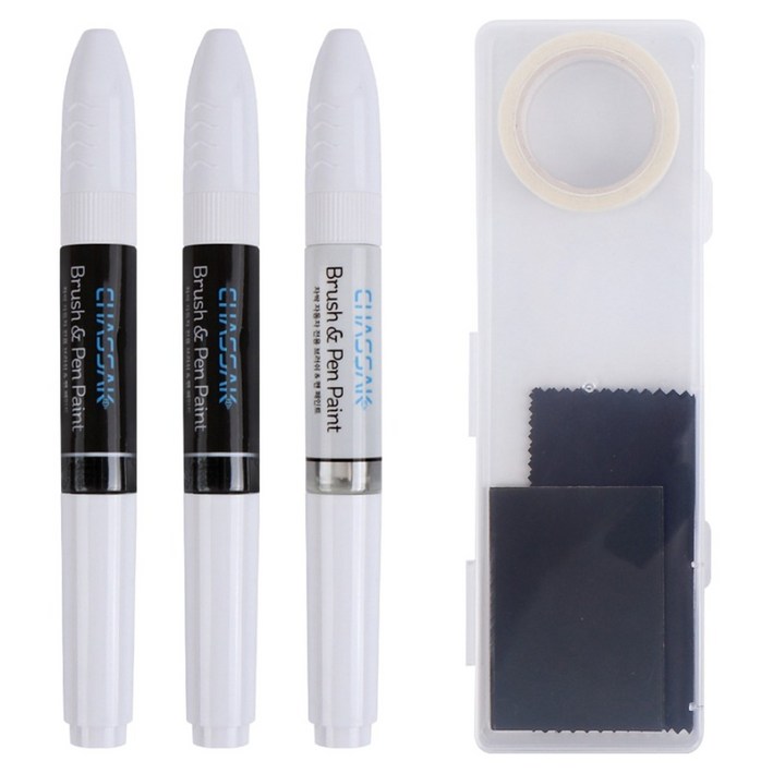 차싹 기아 순정형 자동차 붓펜 페인트 컬러  펄색  투명  전용키트, 1세트, SWP 스노우화이트펄,펄색,투명 붓펜