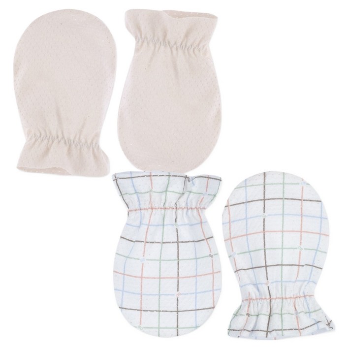 오가닉붐 여름용 공룡체크 메쉬 손싸개 2종 세트