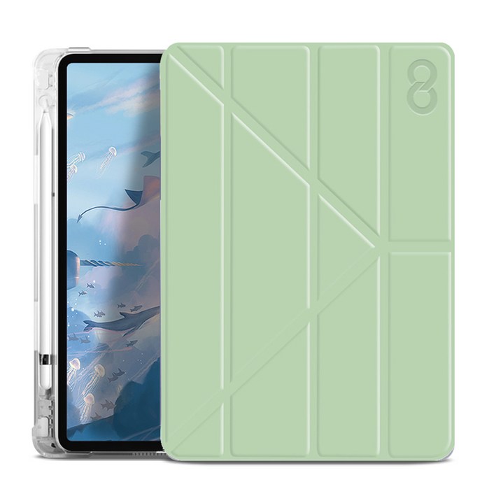 인피니티쉴드 샌드위치 스마트 커버 태블릿PC 케이스, 민트