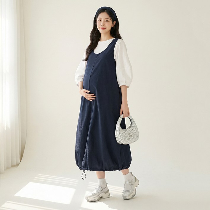 휴데이 벌룬스트링 임산부  원피스