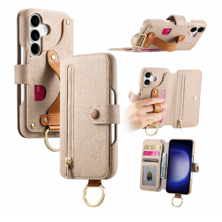 굿도우 가죽 지갑형 카드수납 휴대폰 케이스