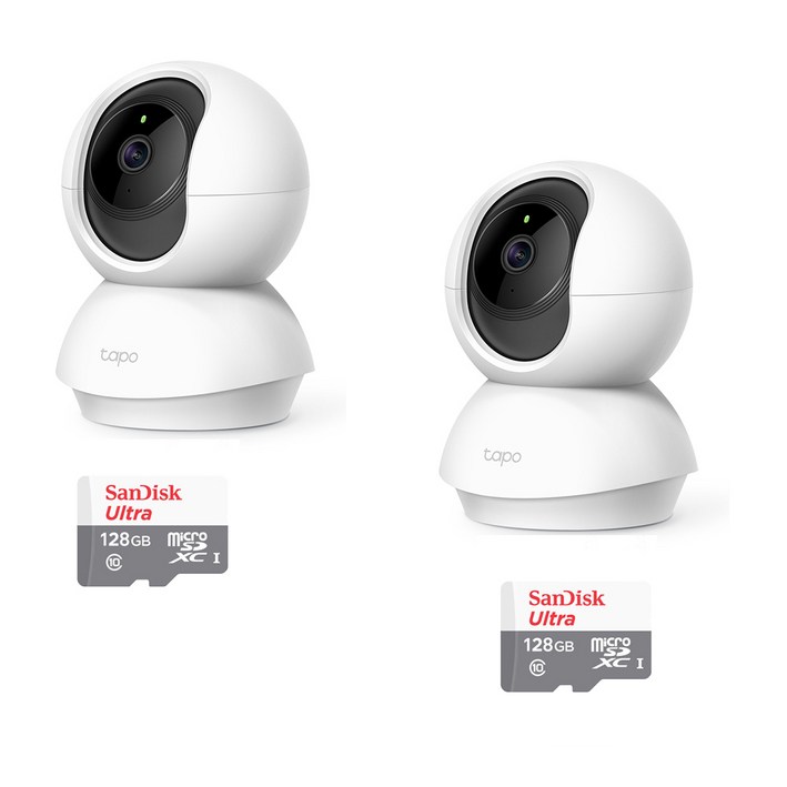 1+1 총2대 티피링크 Tapo C210(Tapo TC71) 300만화소 360도회전 실내무선카메라 홈CCTV 야간흑백전환