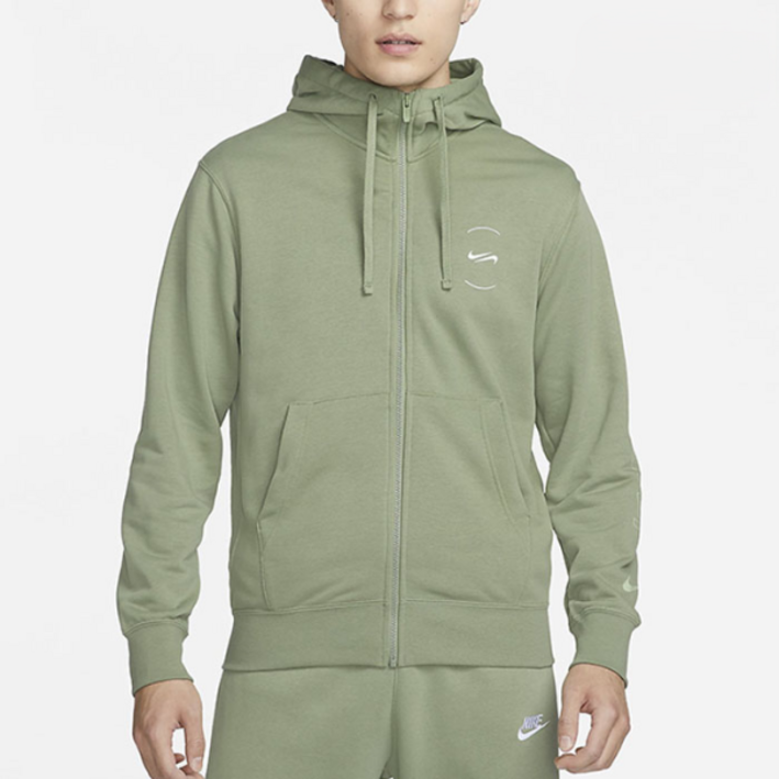 나이키 스포츠웨어 남성 풀집 프렌치테리 후디 올리브