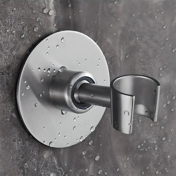 25mm 입고완료  무타공 접착식 스텐레스 각도조절 샤워기 걸이 거치대