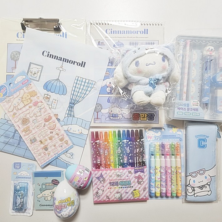 Sanrio 산리오 초등 시나모롤 어린이날 문구 선물 세트 Sanrio 산리오 초등 시나모롤 어린이날 문구 선물 세트