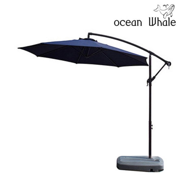 Ocean Whale 초대형 가든 원형 파라솔 4piece 물통 받침대 세트, 초대형 가든 원형 코발트블루 일체형 물통받침대 Ocean Whale 초대형 가든 원형 파라솔 4piece 물통 받침대 세트, 초대형 가든 원형 코발트블루 일체형 물통받침대