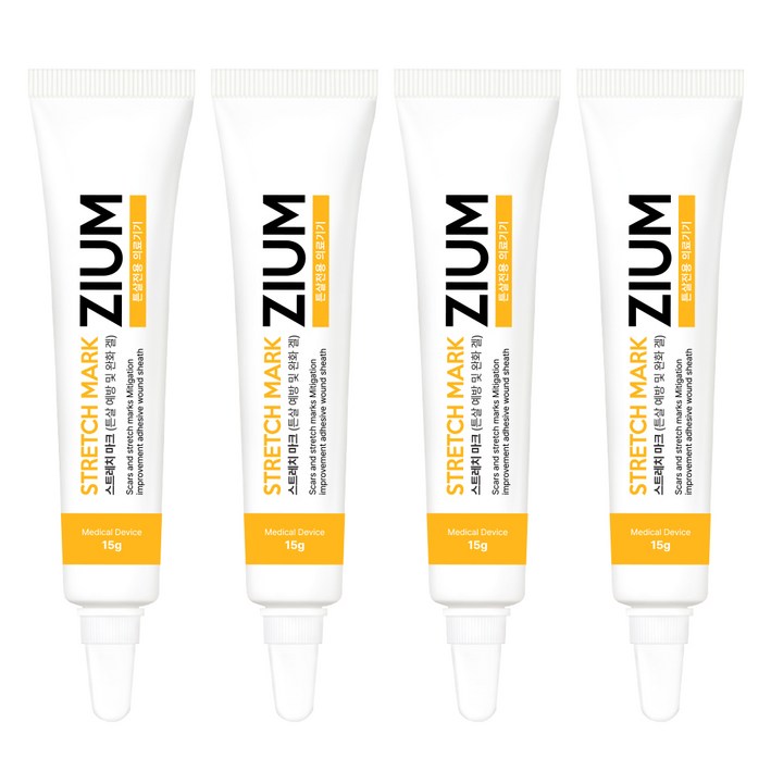 튼살ZIUM 스트레치마크 겔 크림 임산부 청소년 튼살관리, 15g, 4개