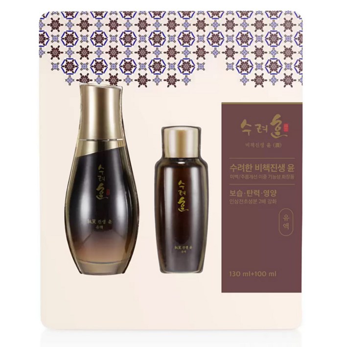 수려한 비책진생 윤 유액 (130ml+100ml), 1세트