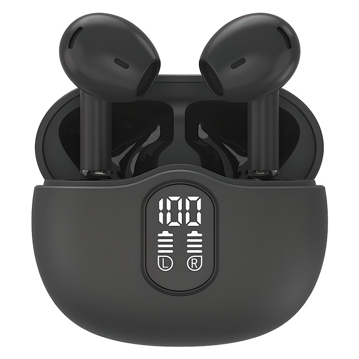 블라우풍트 Ai ENC 노이즈캔슬링 LED 블루투스 5.4 오픈형 이어폰, BLP-BE363K, 블랙