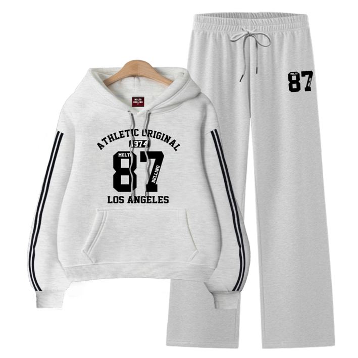 몰토벨리노 [ANSANGSA] 어슬래틱오리지널87 여성 오버핏 트랙 후드 스웻 팬츠 상하세트