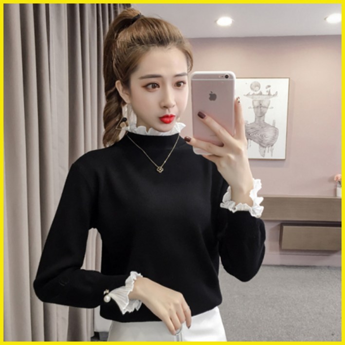 케익  바비올라 스트로베리 이중 니트 블라우스150