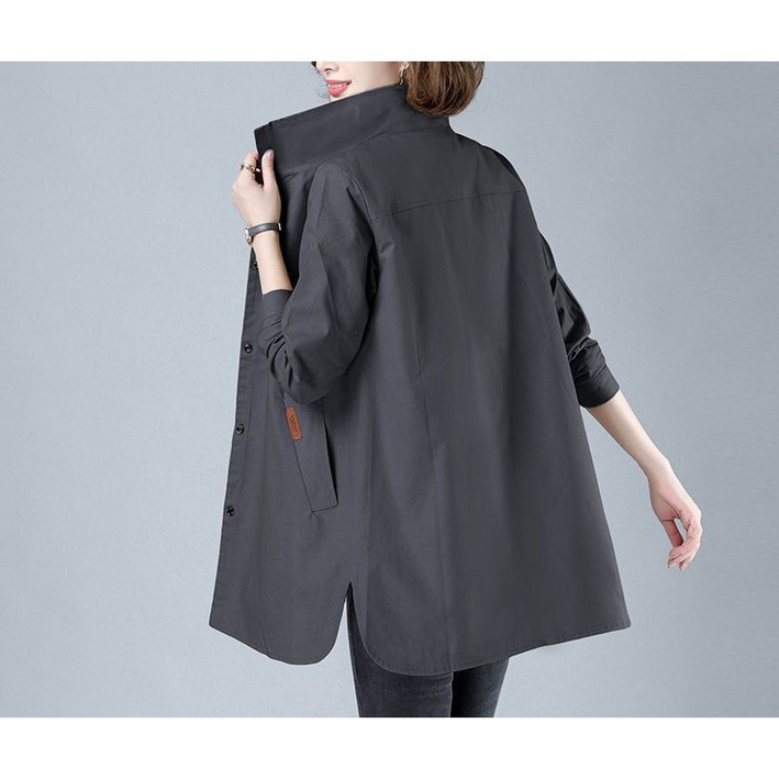 해피유통 여성 봄가을 캐주얼 트렌치코트 루즈핏 편안한 재킷 XG24