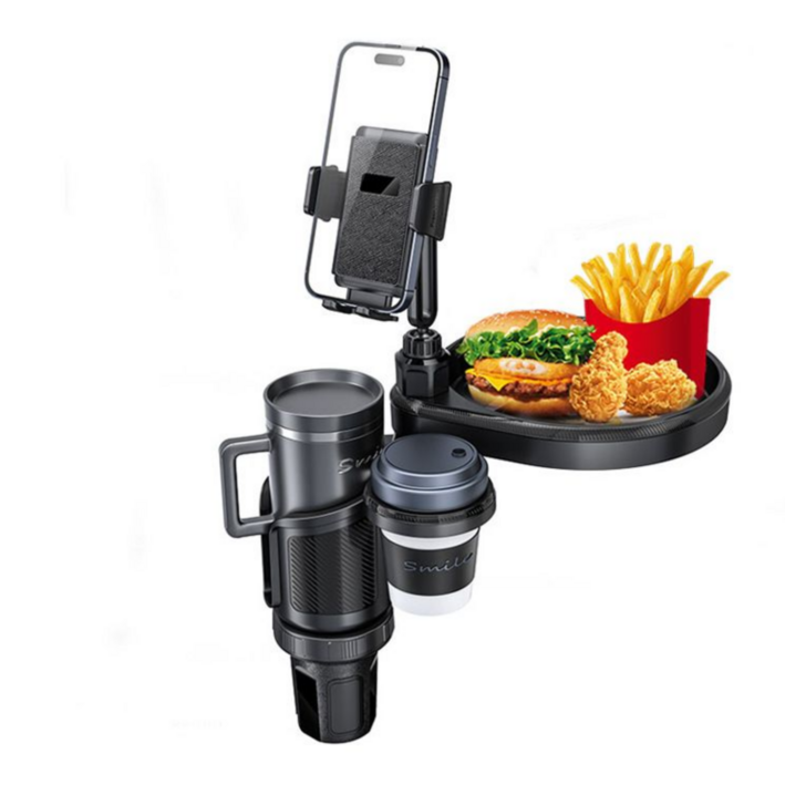 메이썬 차량용 휴대폰 거치대  4in1 컵홀더 2홀 확장 수납 다용도 테이블 멀티 트레이