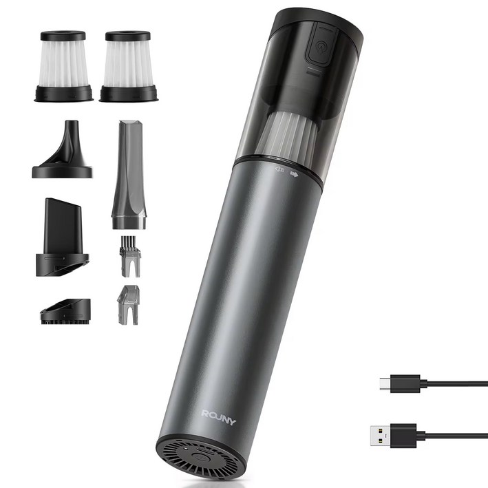 ROUNY 무선 차량용 청소기 먼지 흡입과 바람 부는 겸용 휴대용 청소기 강력 에어건