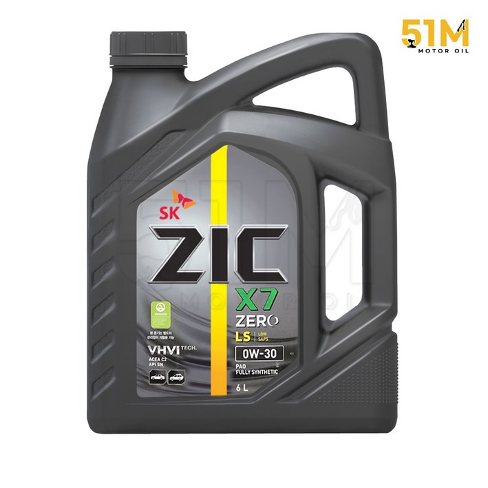 ZIC X7 ZERO LS 0W30 6L 디젤