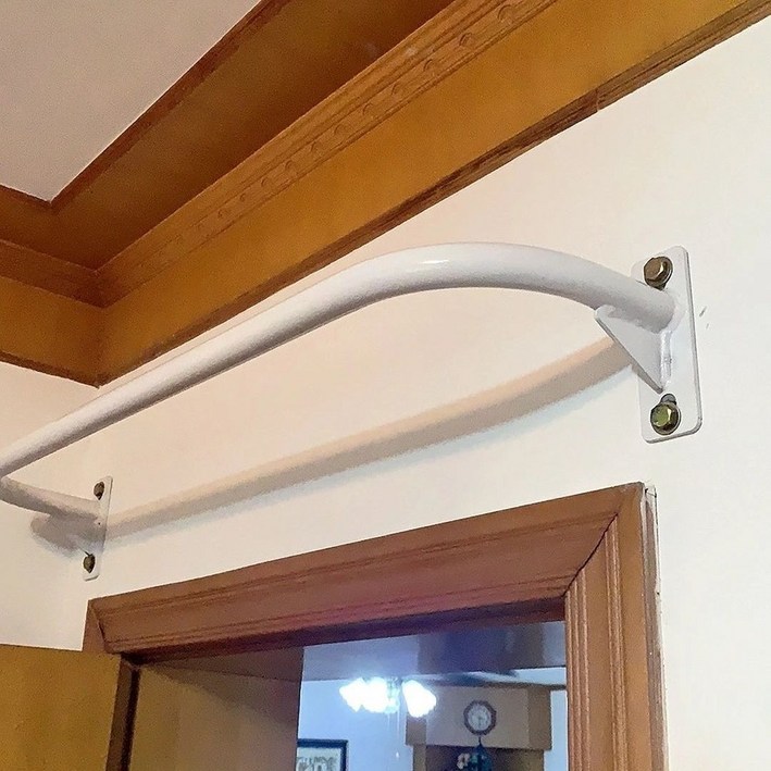 Mexholin스티커 홈 헬스장 벽걸이 철봉 지퍼 턱걸이 실내 헬스기구 화이트 70cmMexholin