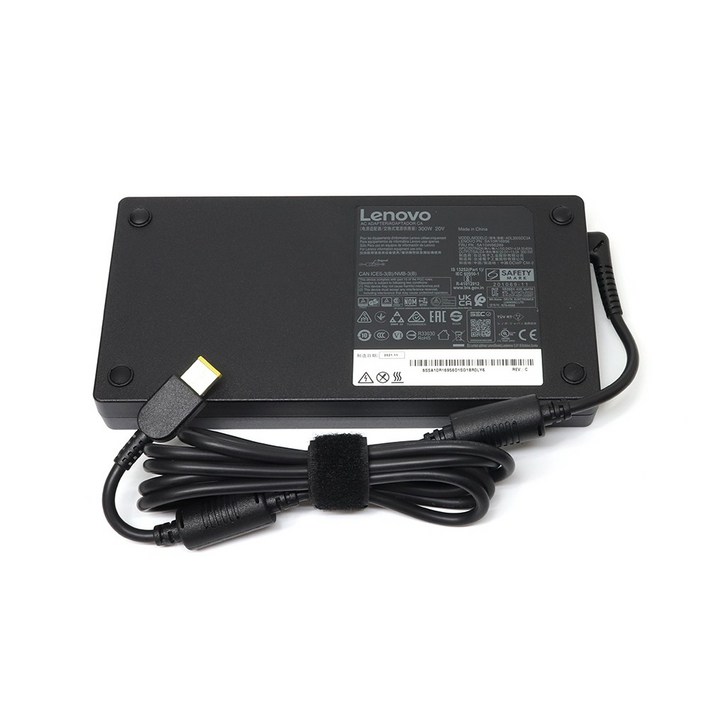 Lenovo 정품 20V 15A 300W 사각 슬림팁 어댑터 Legion 5 Pro 16ACH6 3080 3070 3060 전용 충전기, 어댑터케이블 Lenovo 정품 20V 15A 300W 사각 슬림팁 어댑터 Legion 5 Pro 16ACH6 3080 3070 3060 전용 충전기, 어댑터케이블