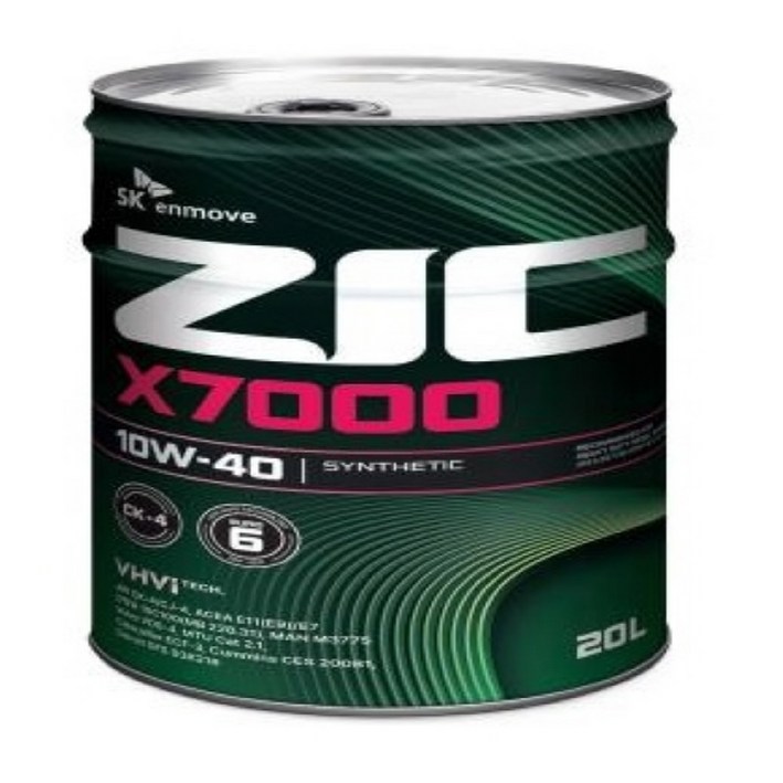 ZIC X7000 10W40 CJ4 CK4 디젤엔진오일 지크 합성유 20L