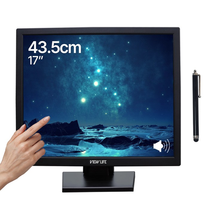 뷰라이프 터치모니터 17인치 윈도우PC 호환, 43.1cm, TM-17(정전식)