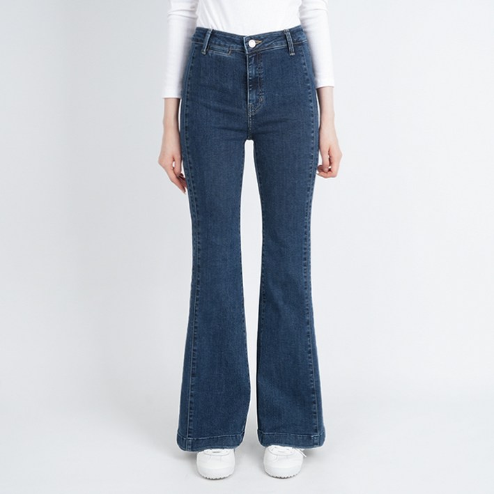 게스 여성 청바지 사이드 디테일 플레어 붓컷 YN3D6127