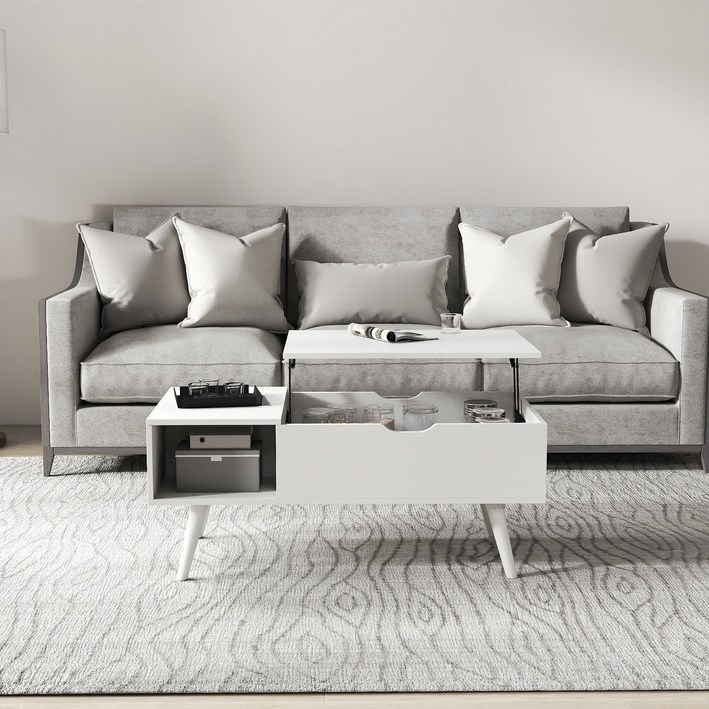 OURLIVE 리프트업 숨김수납 소파테이블