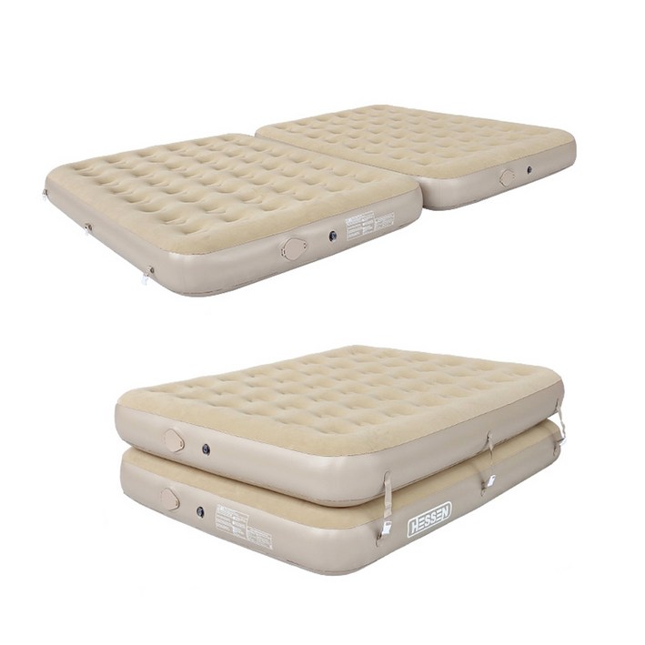 홈쇼핑 HIT 헤쎈 트윈 에어 베드, 원터치공기주입 전자동 와이드 2층 매트리스 싱글더블