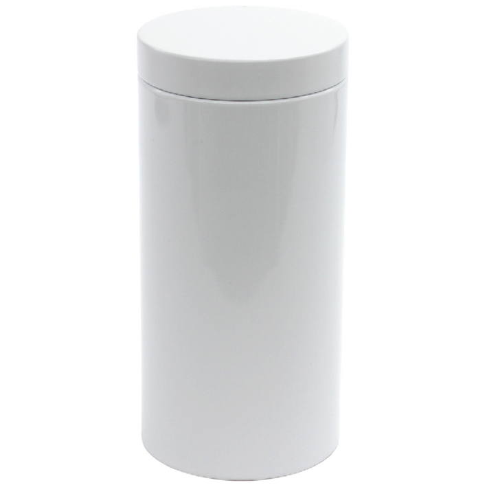 원형 R065W 흰색 틴케이스,대형 틴케이스, 미니 틴케이스, 원형 틴케이스, 철필통, 원통, 정리함 케이스, 틴케이스 쿠키, 철제 케이스, 흰색, 1개